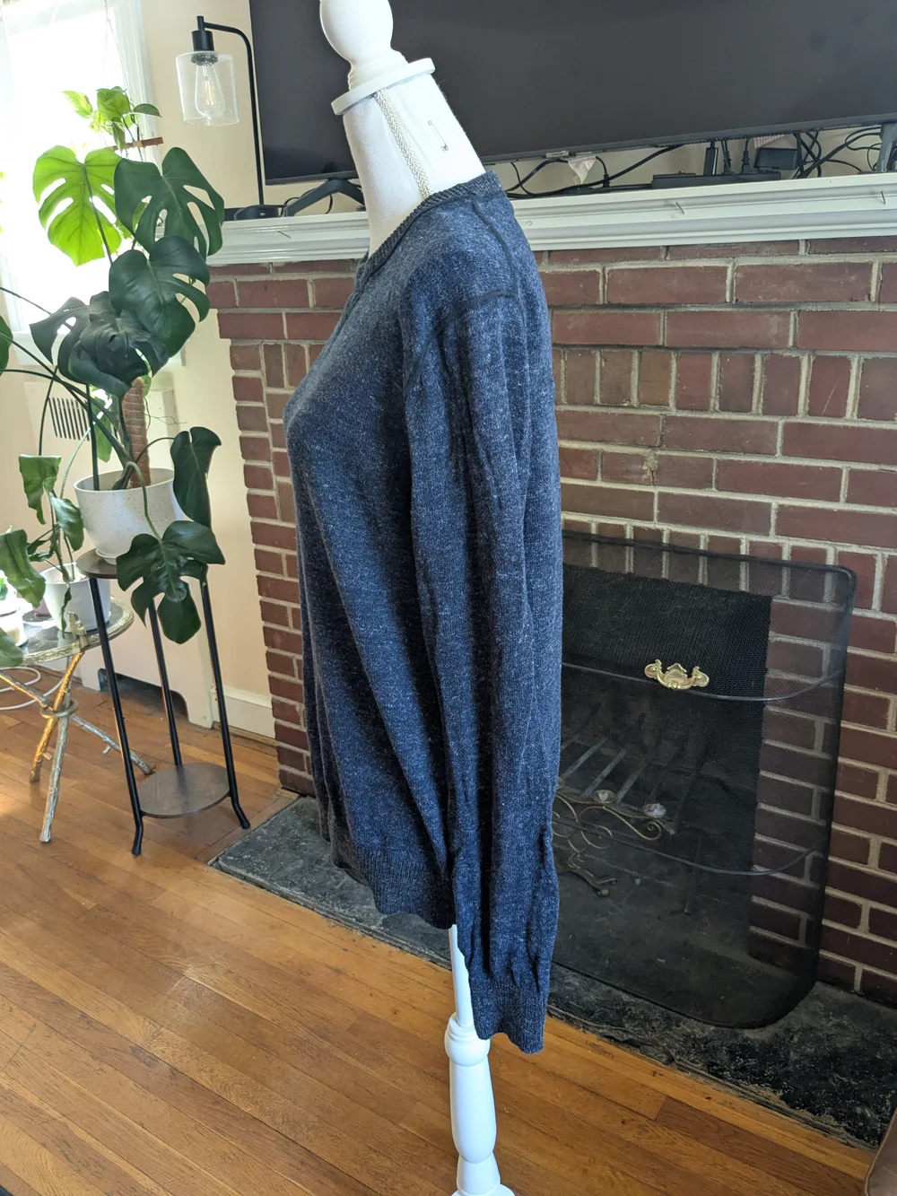 Navy Blue Cotton Crew Neck Sweater from Gap